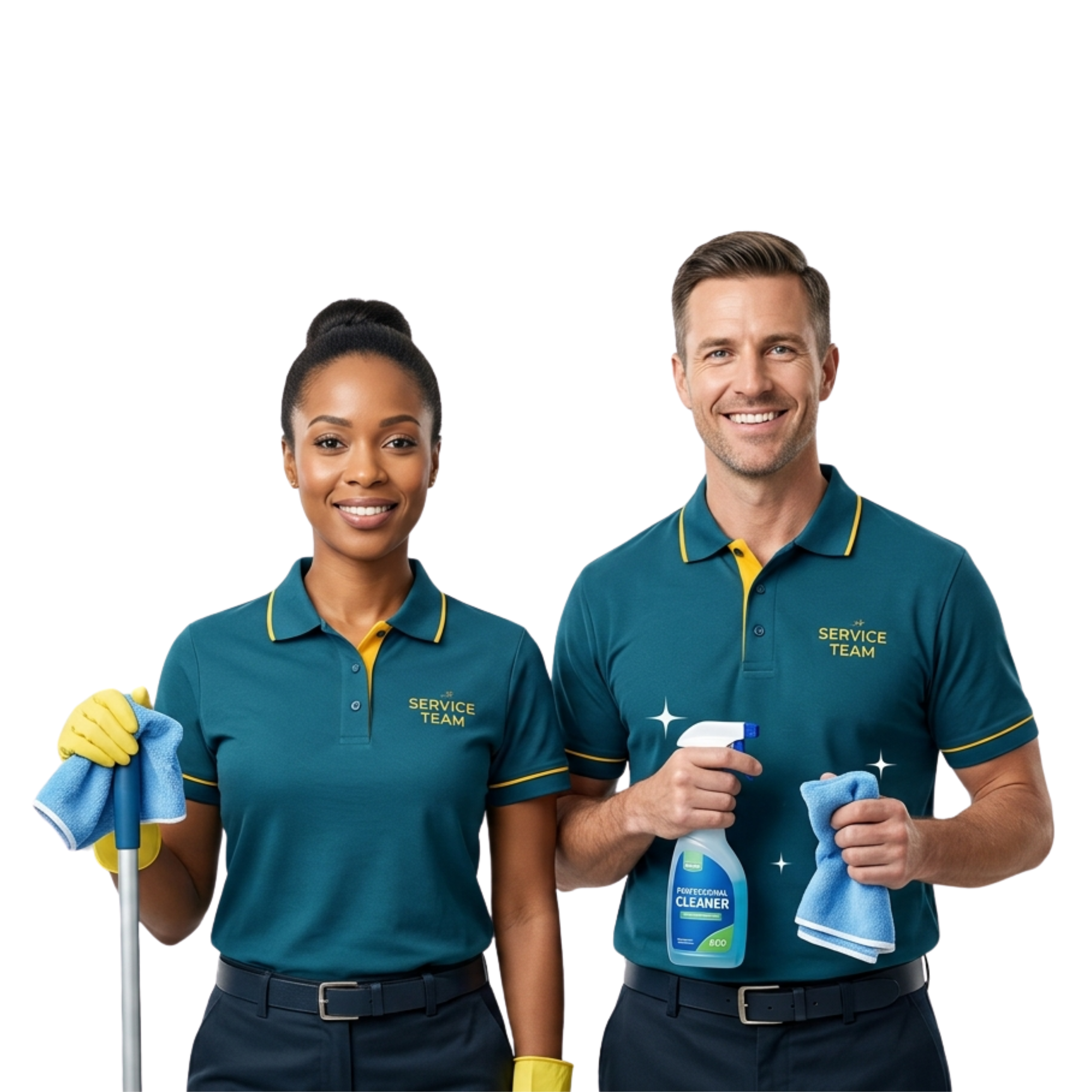 Professional cleaning team
